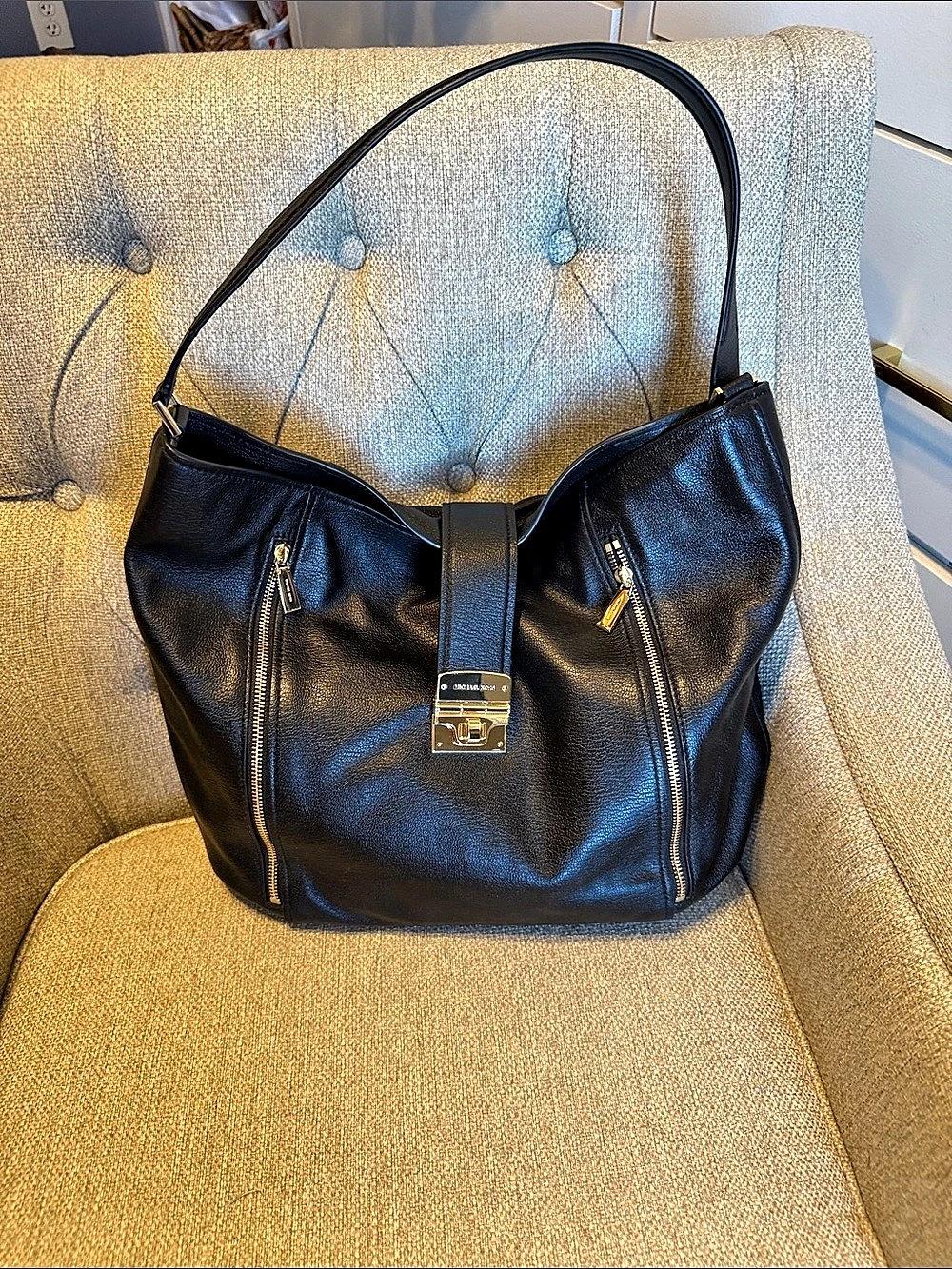Michael Kors Matilda Large Hobo Bag Black Leather